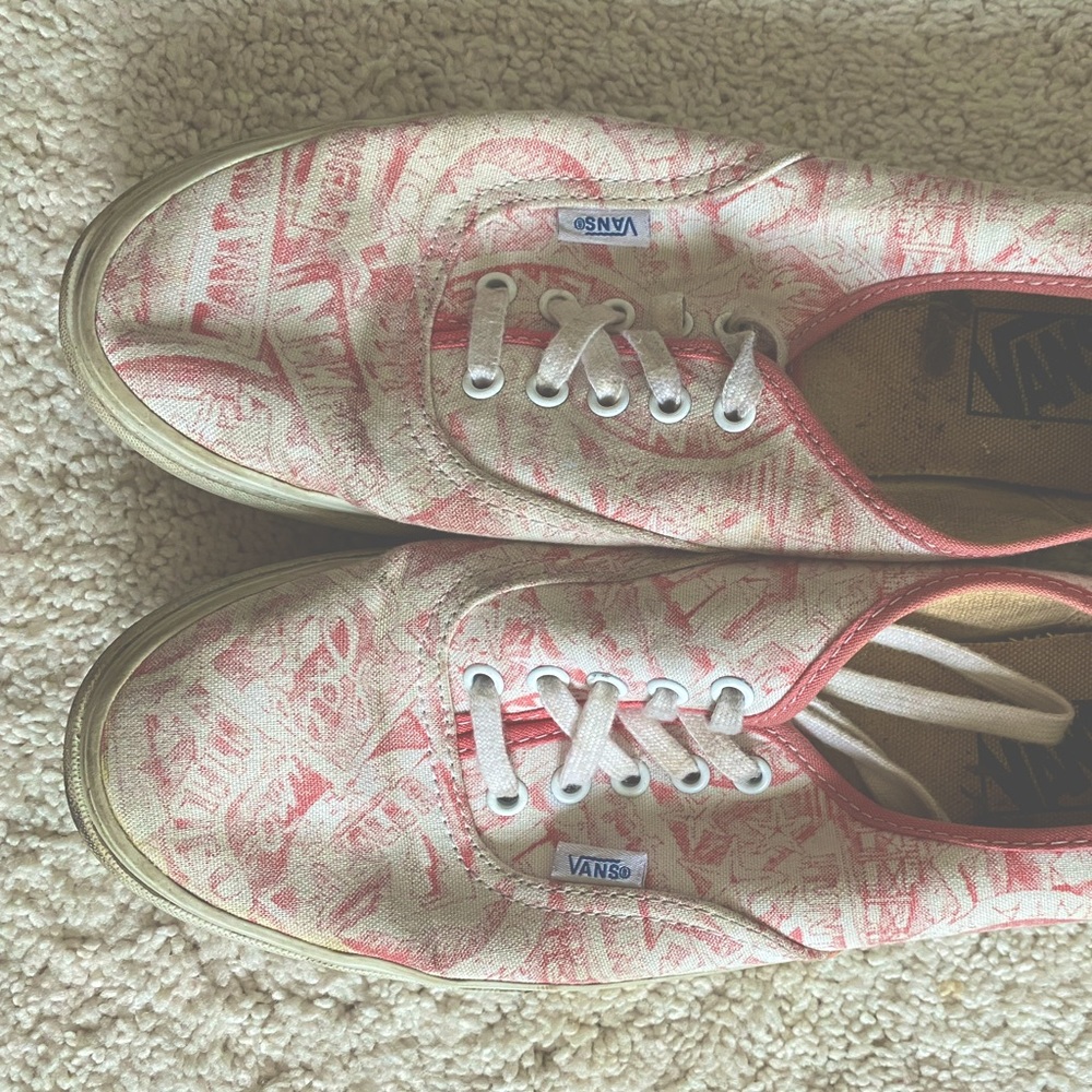 🍉 Vans Doren Low Top Pink & White California Print